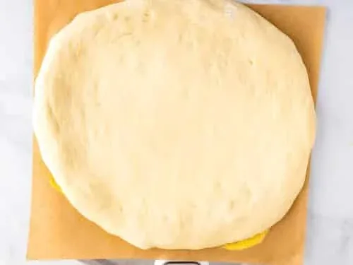 This Homemade Pizza Dough recipe makes the perfect pizza crust every time! It calls for basic pantry ingredients and it’s freezer friendly.
